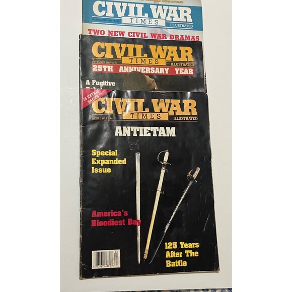 Civil War History Magazines & Historical Art Prints Bundle-3. 1987, 1987, 1991 - Picture 1 of 16